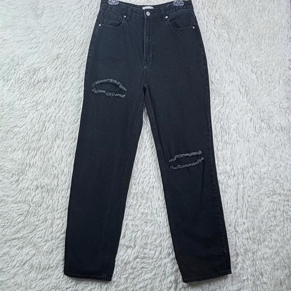 PacSun 90's Boyfriend Jeans Size 29 Black Distressed High Rise Denim